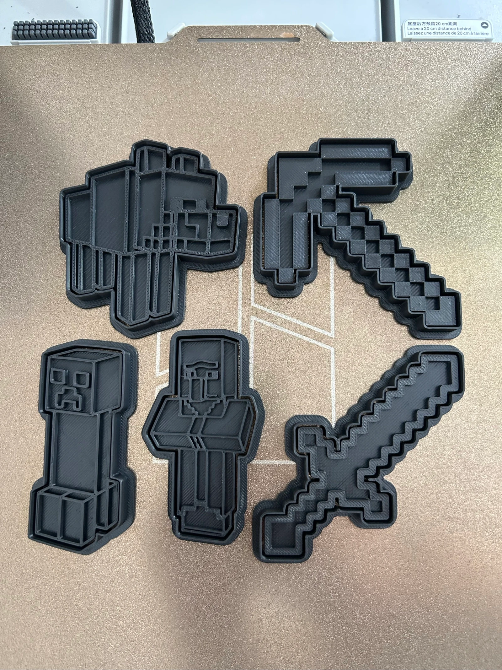 mine craft cookie cutters